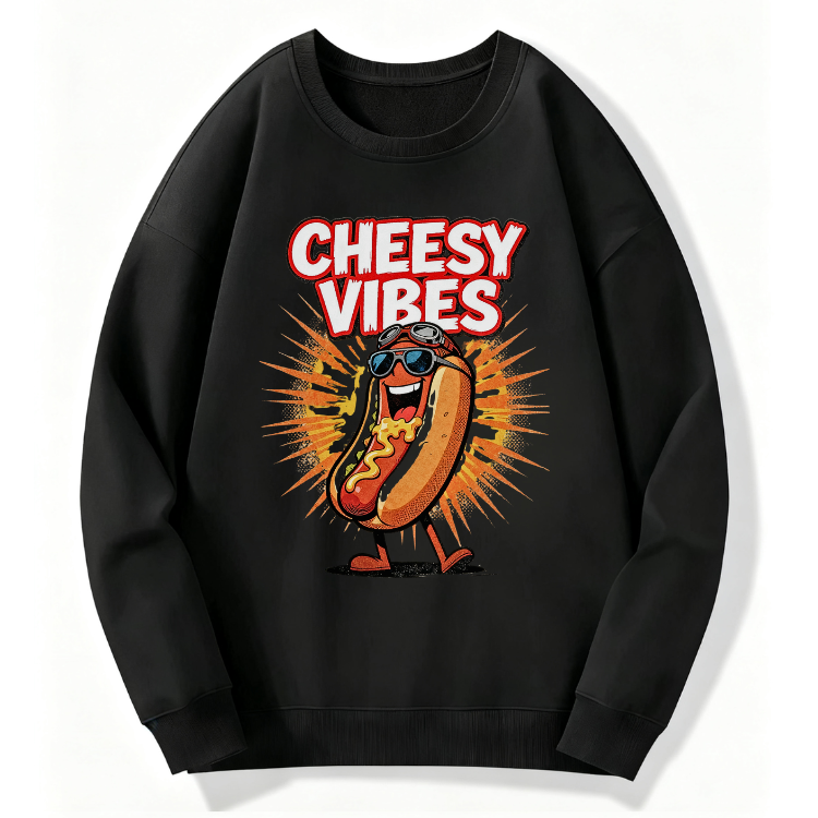 Cheesy Hotdog Vibes Sweatshirt - Image 6