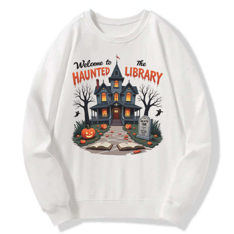 Haunted House Library Sweatshirt
