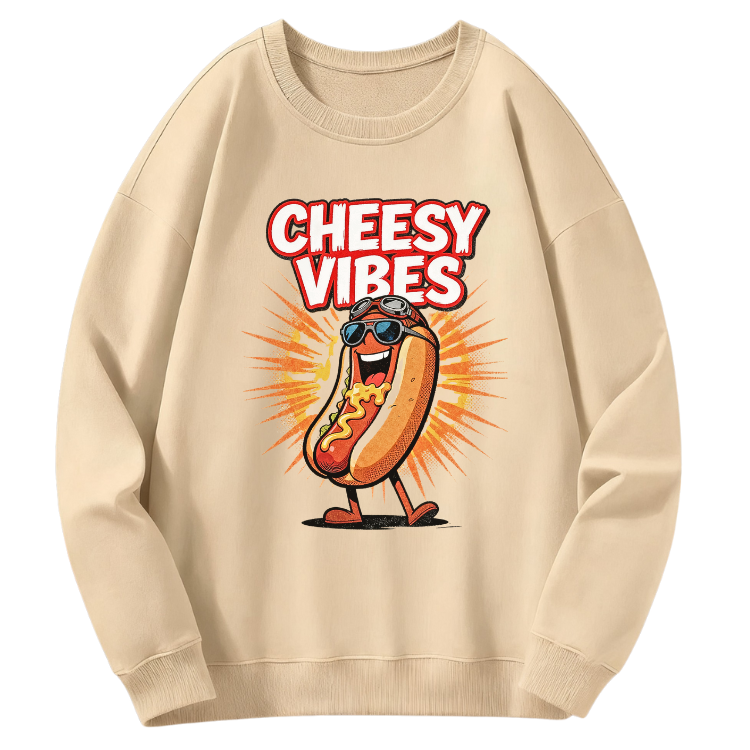 Cheesy Hotdog Vibes Sweatshirt - Image 4
