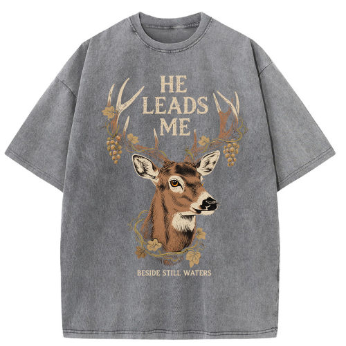 Leads Deer Washed T-Shirt - Image 2