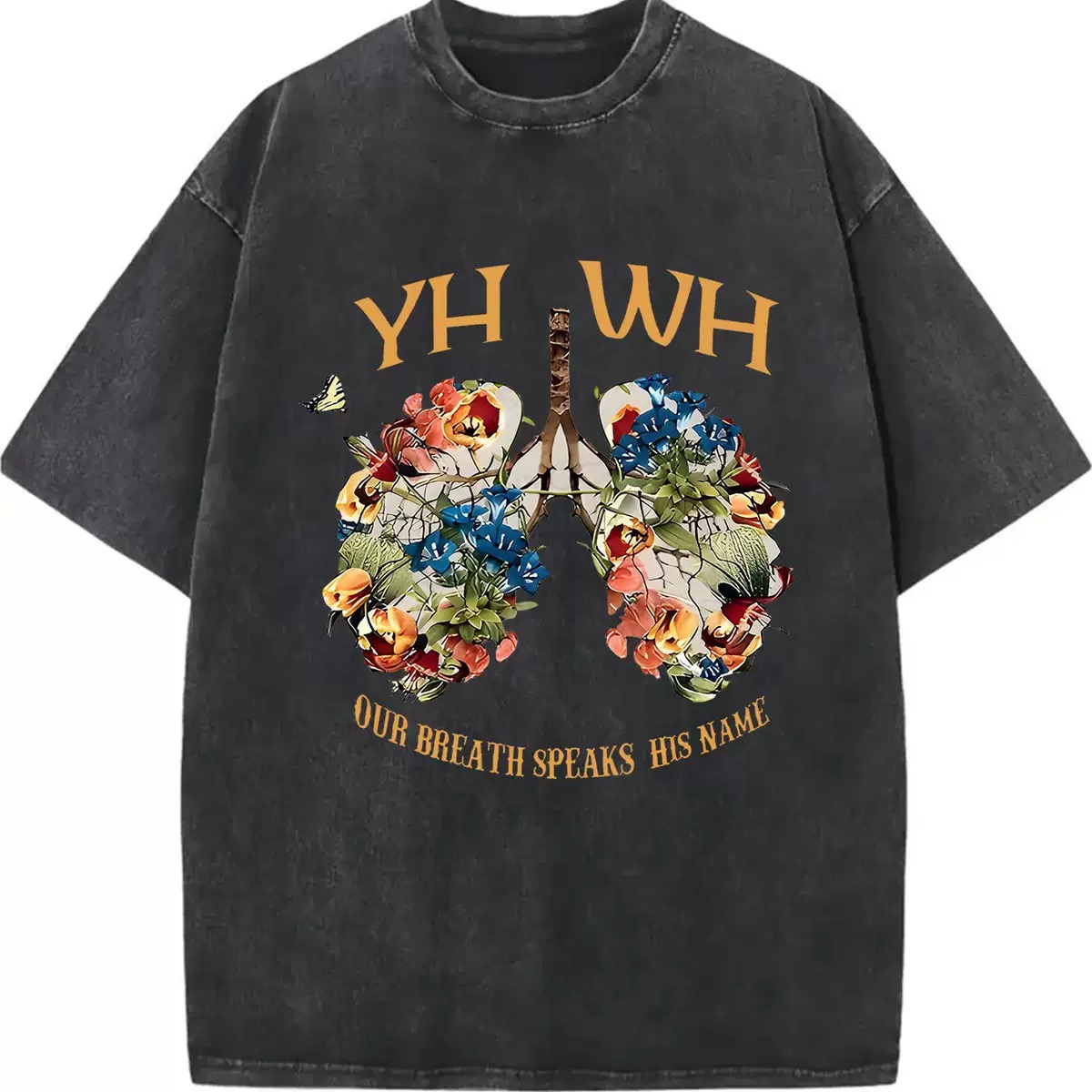 Floral Christian Washed T-Shirt