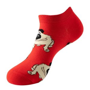 Pug Dog Cartoon Ankle Socks