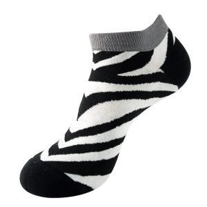 Zebra Stripe Ankle Socks