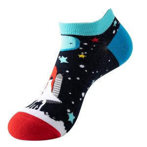 Space Rocket & Planet Ankle Socks