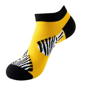 Zebra Stripe Color Block Ankle Socks