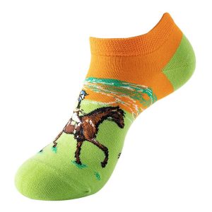 Horse Riding Landscape Ankle Socks