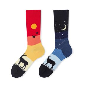 Day & Night Asymmetric Sky Socks
